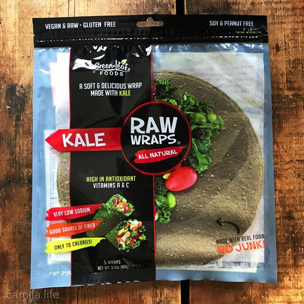 Raw Kale Wraps - Vegan Ingredient on camila.life